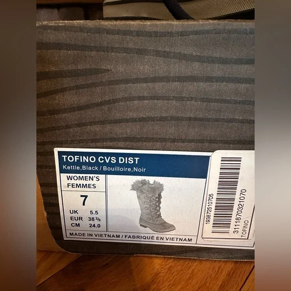 SOREL Tofino Waterproof Winter Snow Boots Gray / Black  Women's Size 7 - Picture 4 of 7